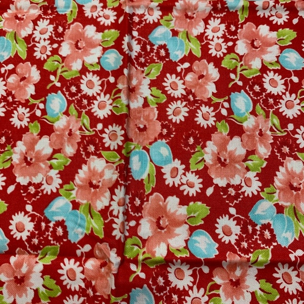 Fat Quarter “Little Ruby” Floral Print Cotton Fabric by Bonnie & Camille for Moda