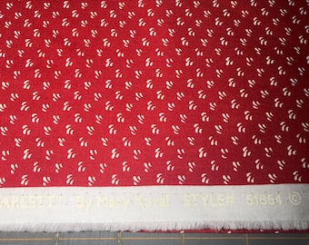 Tela de algodón con estampado de reproducción "Scarlett" de 1/2 yarda, del siglo XIX, de Windham Fabrics, diseñada por Mary Koval.