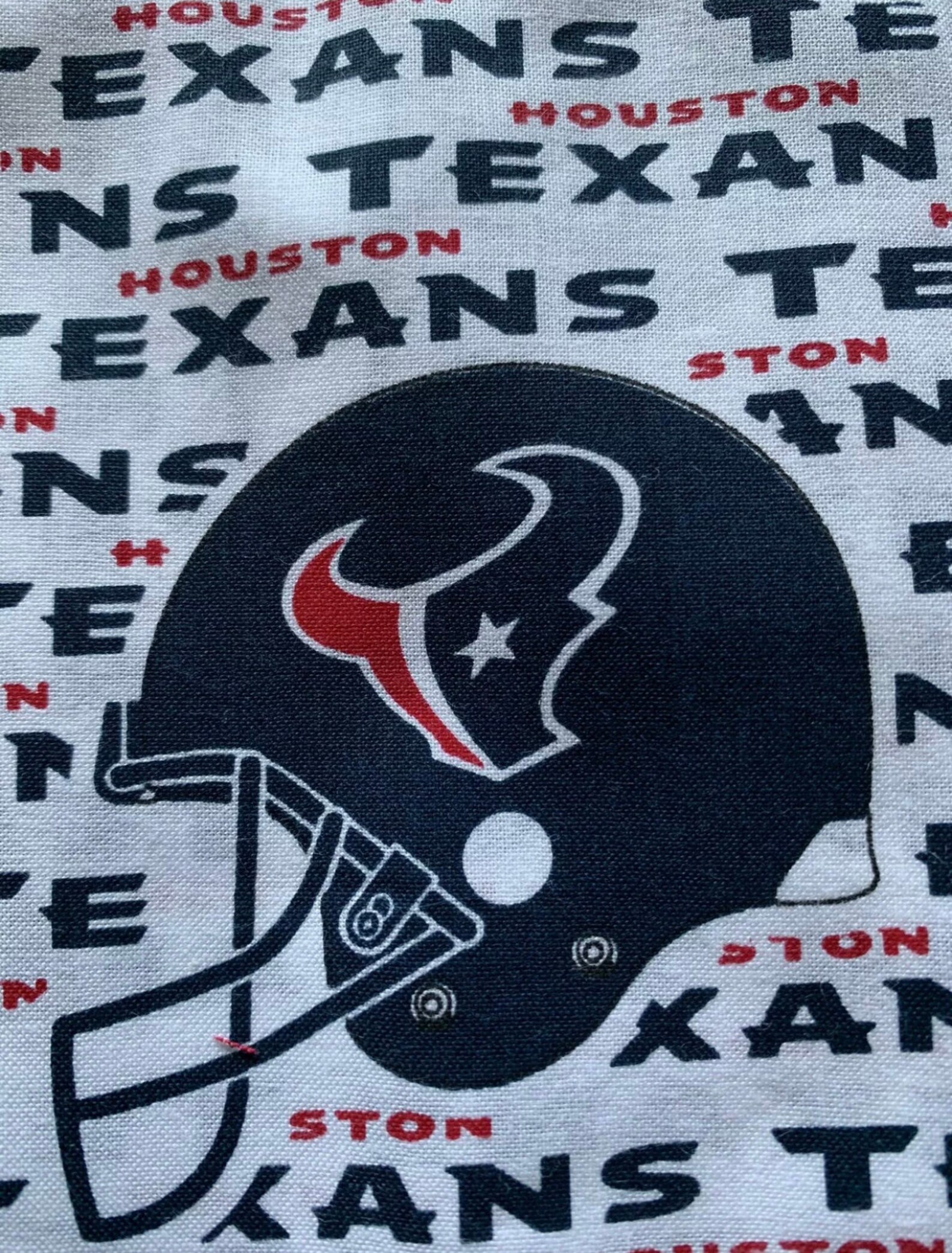 NFL Houston Texans Cotton Fabric Swatch 14x9 Etsy