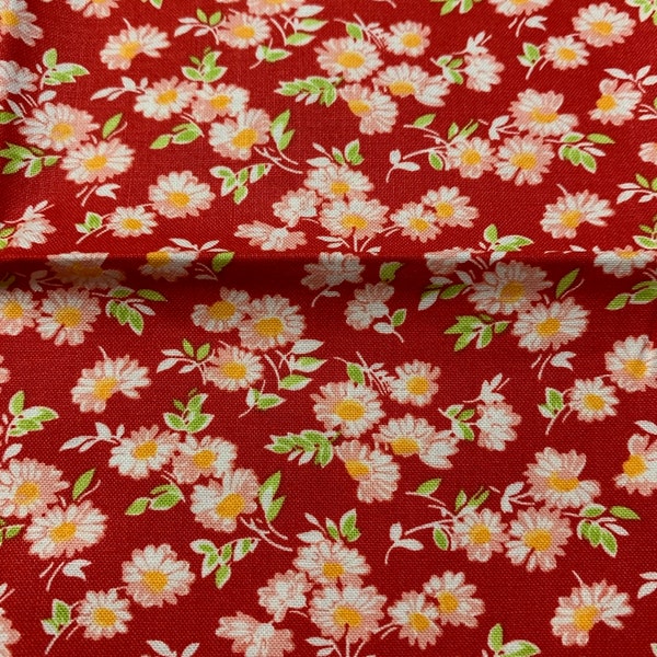 Fat Quarter “Little Ruby” Floral Print Cotton Fabric by Bonnie & Camille for Moda