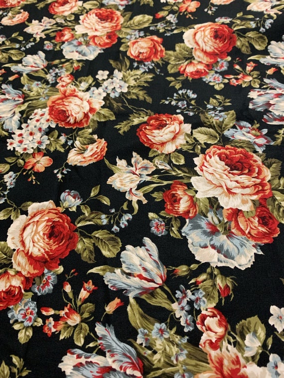 1/2 Yd Vintage petals From the Past by Hoffman Etsy