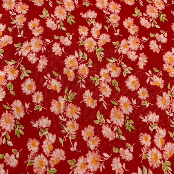 Fat Quarter “Little Ruby” Floral Print Cotton Fabric by Bonnie & Camille for Moda 3092