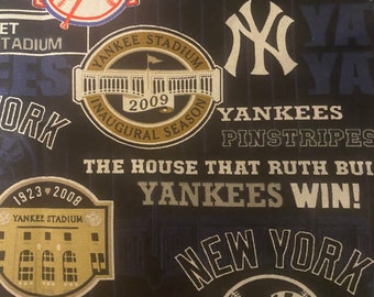 MLB New York Yankees Fabric Swatch 14”x9”