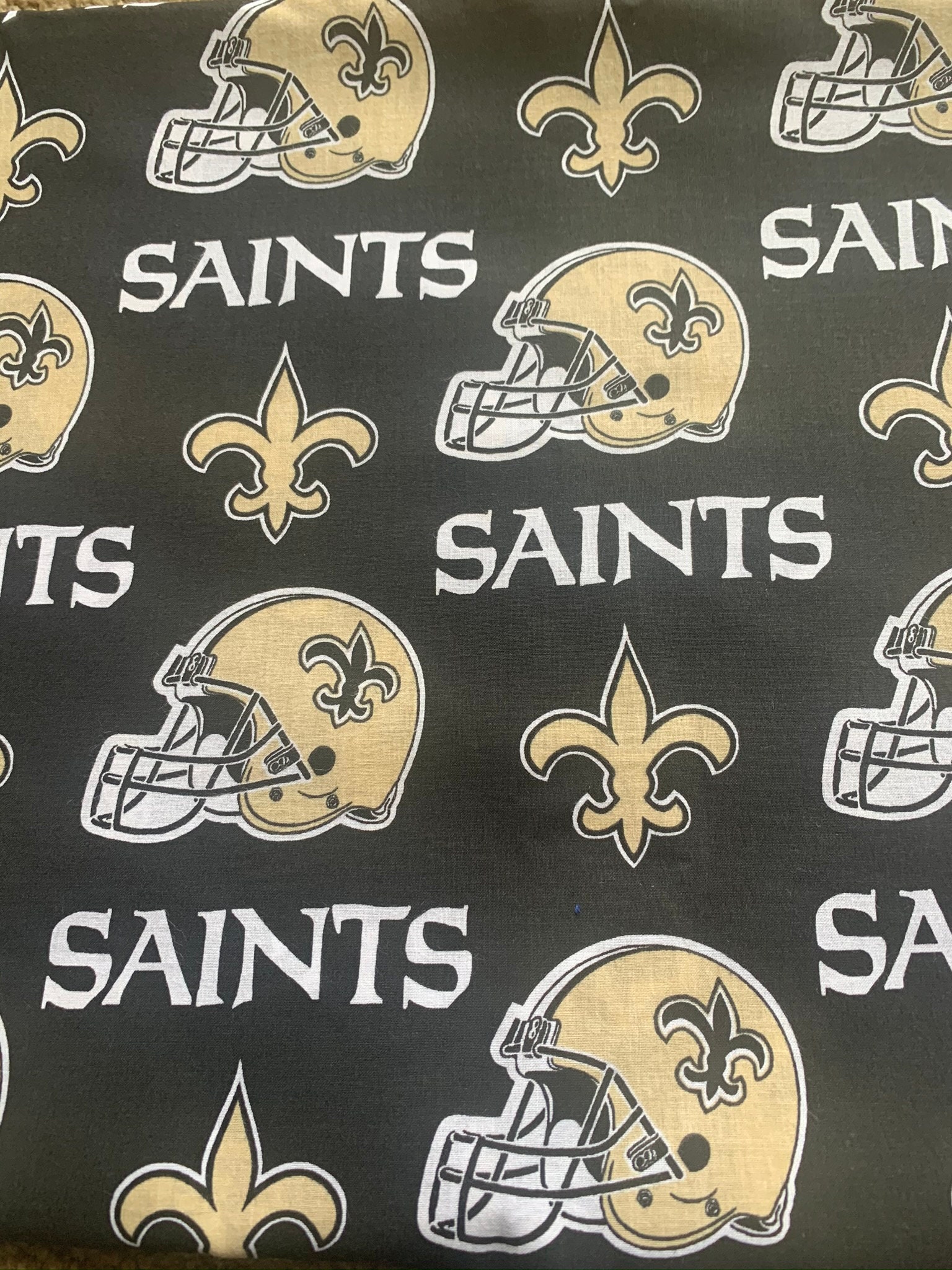 NFL New Orleans Saints Cotton Fabric By the Yard Etsy