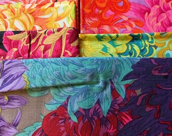 Fat Quarter “Japanese Chrysanthemum ” Kaffe Fassett Cotton Fabric by Free Spirit C