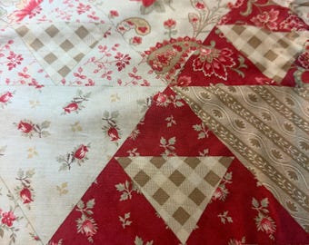 1/2 Yd  “Grace ” Floral Print Cotton Fabric by 3 Sisters for Moda
