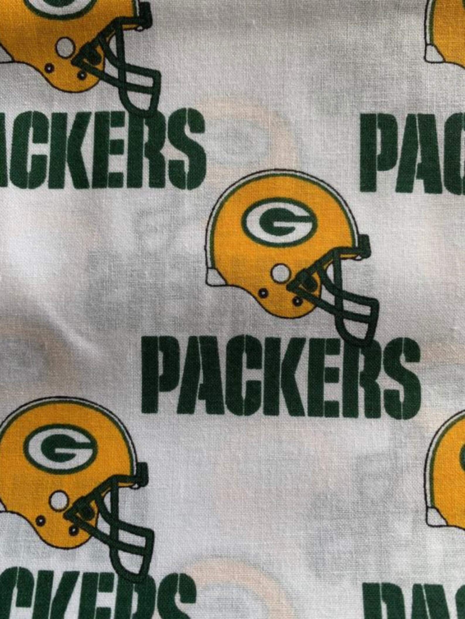 NFL Green Bay Packers Cotton Fabric by the Yard Etsy