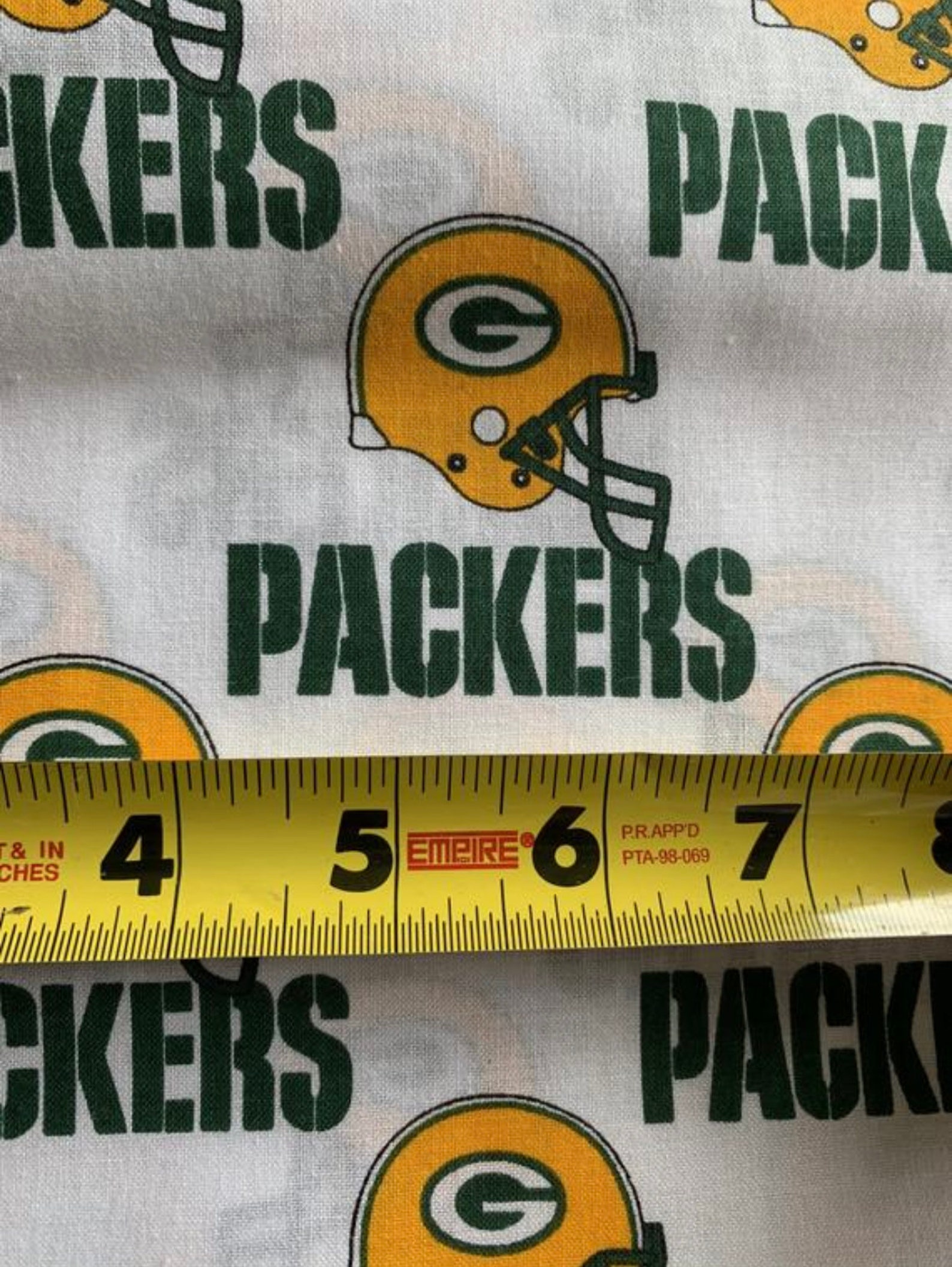 NFL Green Bay Packers Cotton Fabric by the Yard Etsy