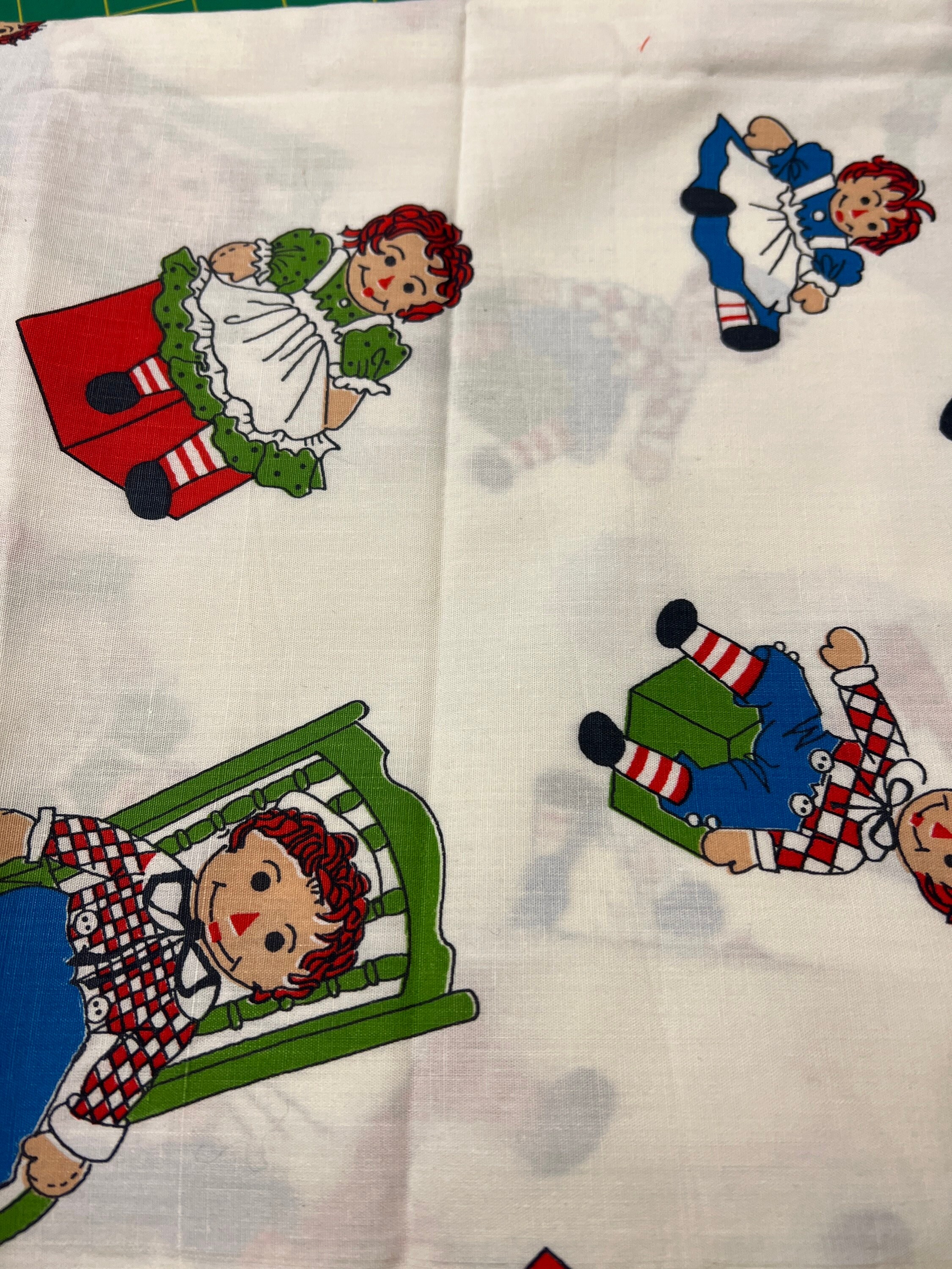 RAGGEDY ANN&ANDY ブランケット 21” Vintage “ Raggedy Ann & Andy Cotton Fabric 2287 - Etsy