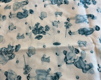 1/2 Yd Vintage Bessie Pease Retro Children Print Cotton Fabric by Quilting Treasures 1789/1635