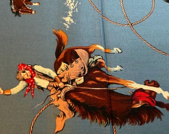 18” Vintage 2003  “Hondo” Cowboy Print by Alexander Henry Cotton Fabric