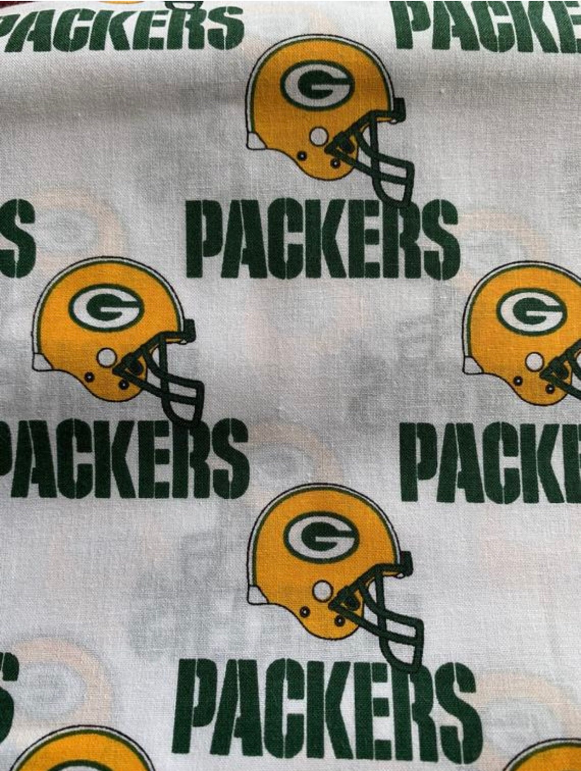 NFL Green Bay Packers Cotton Fabric by the Yard Etsy