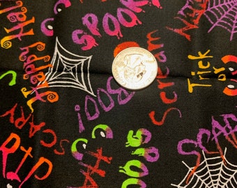 Fat Quarter Halloween Print Cotton Fabric