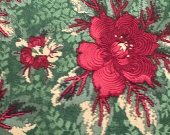 1/2 yd Folk Art Christmas IV Floral Print by Robyn Pandolph cotton fabric for Moda