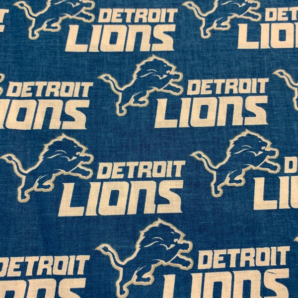 NFL Detroit Lions Cotton Fabric Swatch 14”x9”