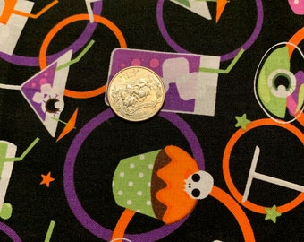 Fat Quarter Halloween Print Cotton Fabric