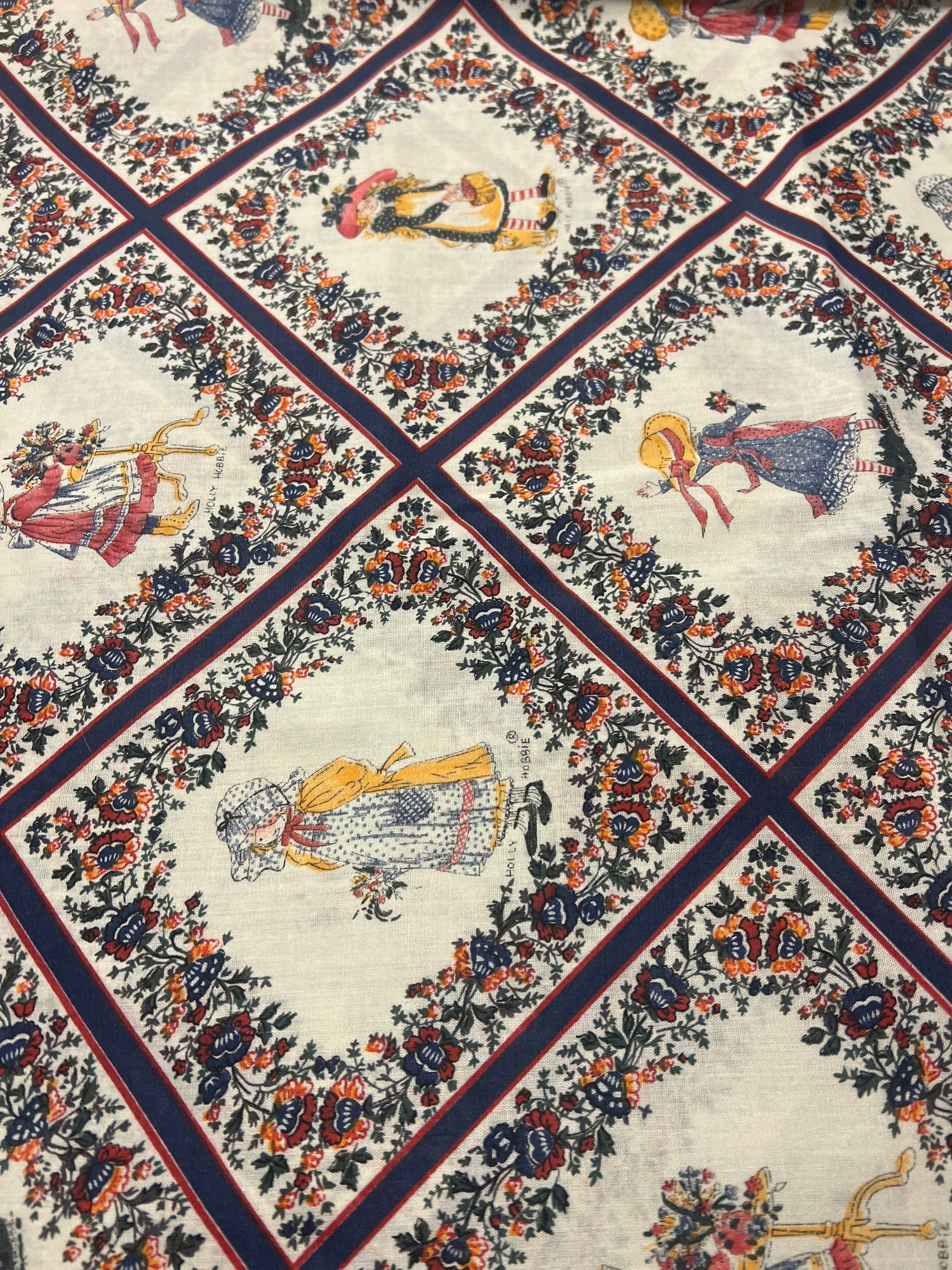 1/2 Yd Rare Vintage 70's Holly Hobbie Lightweight Cotton Fabric - Etsy