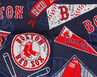 MLB Boston Red Sox Fabric Swatch 13.5”x9”