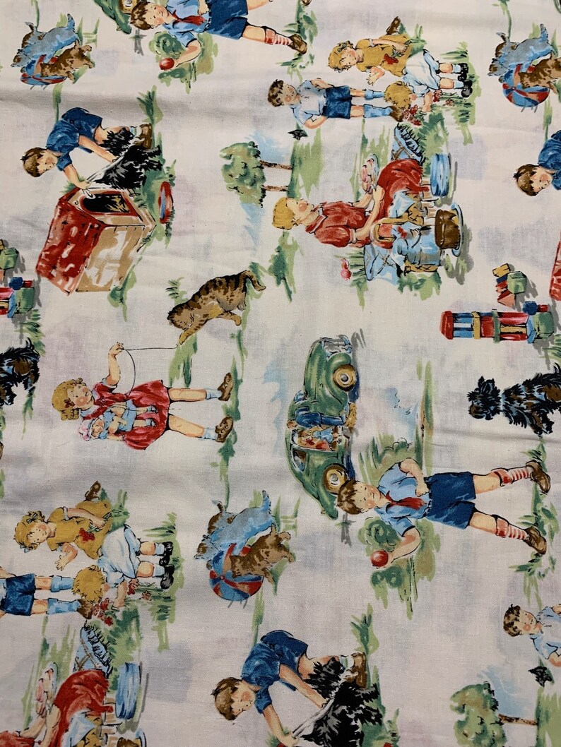 1/2 Yd vintage vintage Kids Retro Kids par Alexander Henry Cotton Fabric 2766 image 1