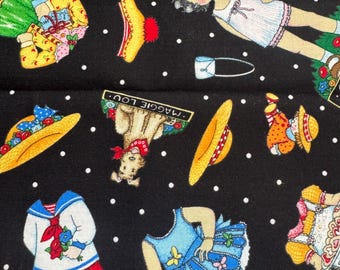 Fat Quarter Allover Paper Doll Print by Mary Engelbreit Cotton Fabric