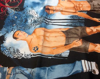1/2 Yd 2011 October Moon  Halloween Hunks Print by Alexander Henry Cotton Fabric