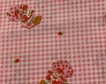 1/2 Yd Vintage Strawberry Shortcake Cotton Fabric by American Greetings