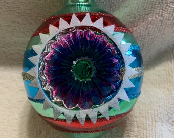 Shiny Brite By Radko Indent Reflector Christmas Tree Ornament 4.25”