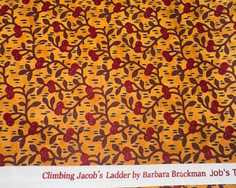 1/2 yarda de tela con estampado de reproducción "Subiendo la escalera de Jacob" del siglo XIX, de Barbara Brackman para Moda Cotton Fabric.