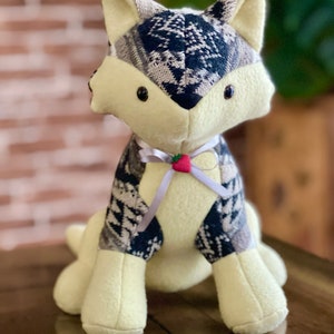 Keepsake fox , Memorial stuff animals , Keepsake memory toys , Memorial gift , Custom memorial gift ,  Memory Animals , Memory Teddy Bear