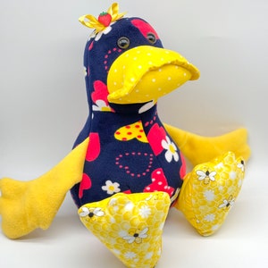 Duck Custom Stuffed Animal Made Out of Baby Clothes, Adorable Personalized Custom Made Memory Stuffed Animal, Stuffed Teddy Keepsake