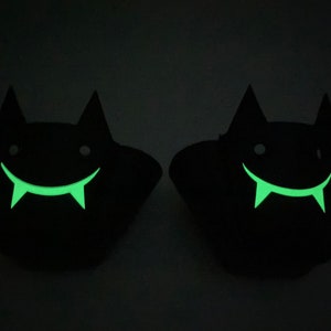 Glow in the Dark Bat Roller Skate Toe Caps
