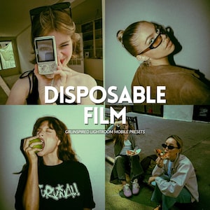 10 Disposable Lightroom Presets. Flash Film Filter. Kodak Retro Filters. Camera Preset. Mobile & Desktop.