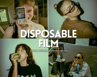 10 Disposable Lightroom Presets. Flash Film Filter. Kodak Retro Filters. Camera Preset. Mobile & Desktop.