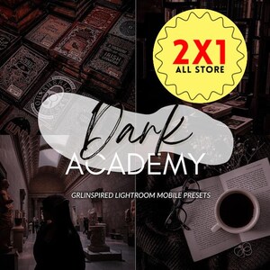 Dark Academy Lightroom Mobile Preset. Dark academy preset filter. Bookish, Bookstagram, Books, Aesthetic & Bookworm. One dng mobile preset.