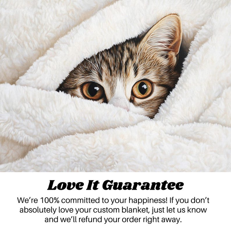 Personalized Cat Memorial Blanket, Custom Photo Pet Remembrance Gift image 9