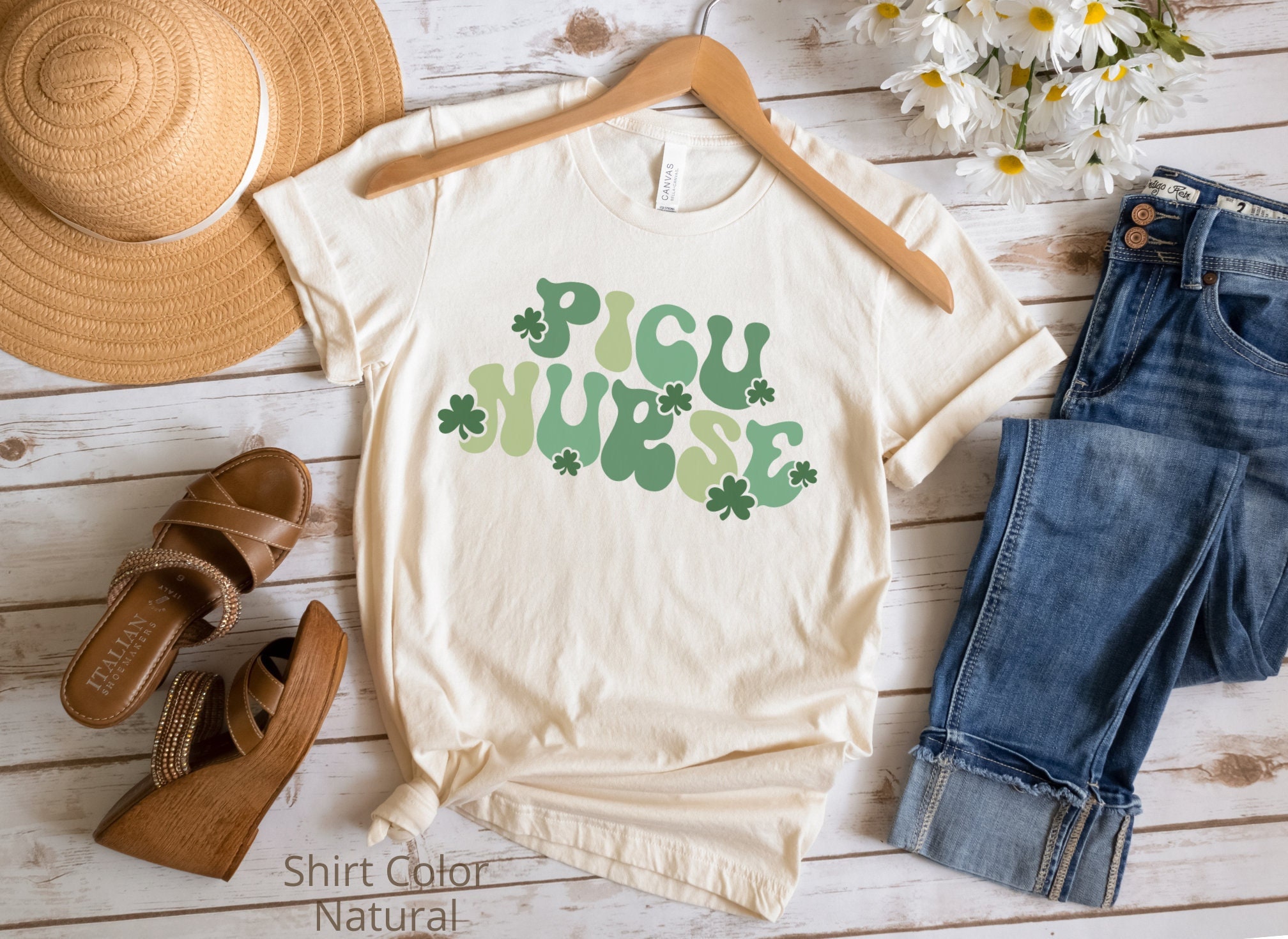 Discover St Patrick's Day PICU Nurse Shirt