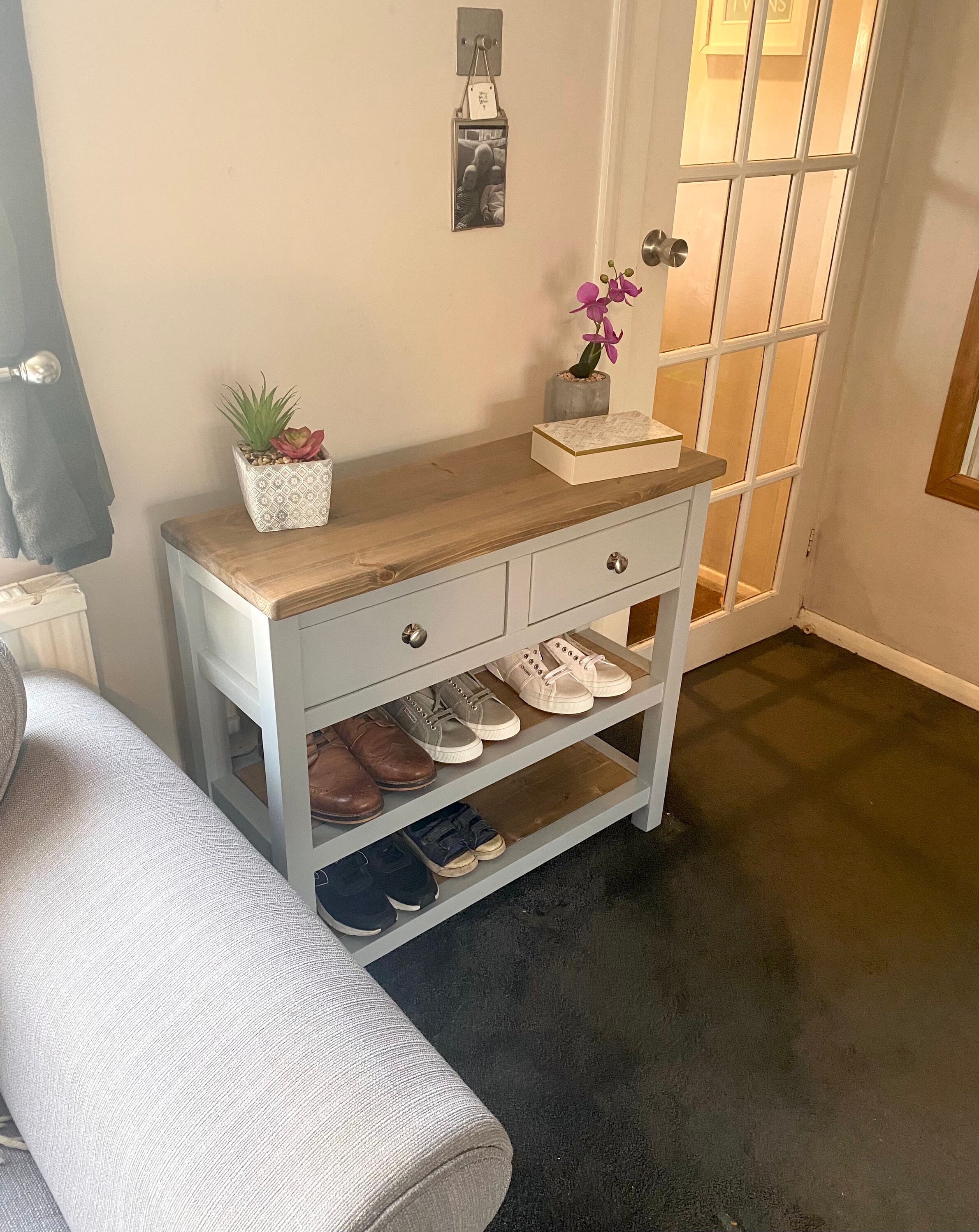 Shoe Rack / Narrow Console Table / Entryway Side Table With Etsy