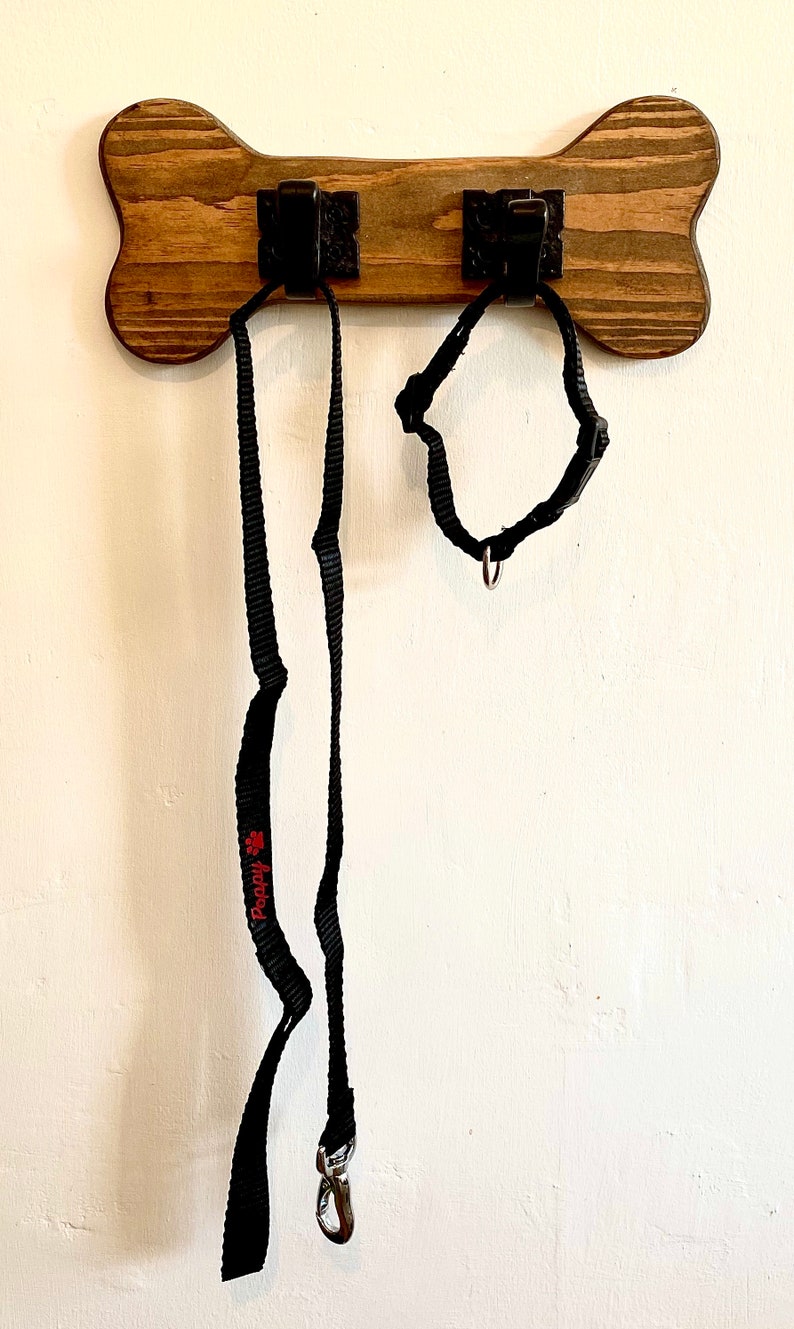 Personalised Dog Lead Holder / Wooden Dog Lead & Collar Hooks Etsy