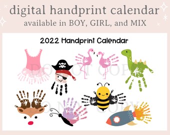 Handprint Calendar | Etsy