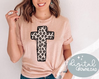 Leopard Cross PNG | Christian Easter Svg | Cross PNG | He Is Risen Png | Leopard Cross Svg | Christian  Leopard PNG | Jesus Easter Svg | Png