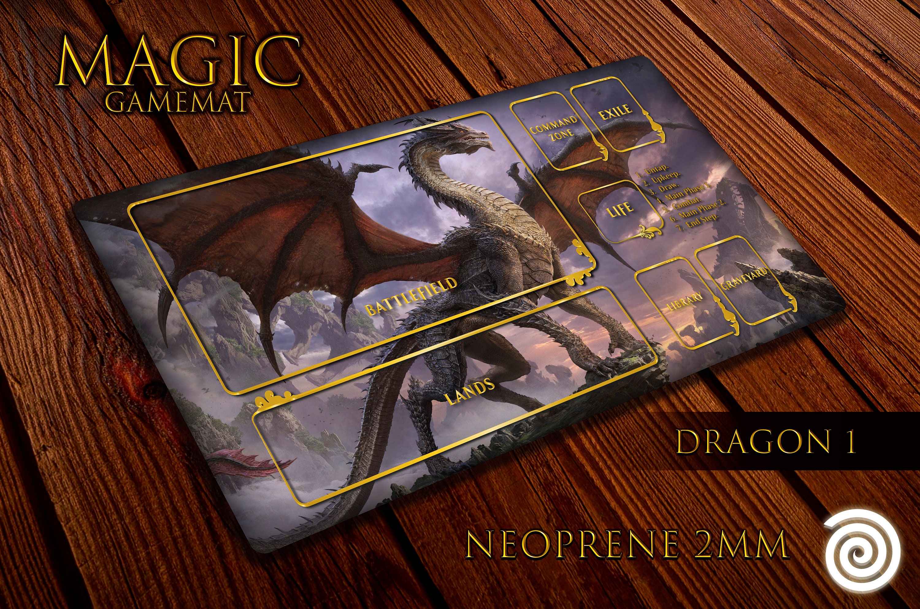 BREIDMKFM Tapete de juego para MTG con zonas mágicas, 24 x 14 pulgadas, tapete de juego para MTG TCG, tapete de escritorio con bordes cosidos, base antideslizante, vaca marrón