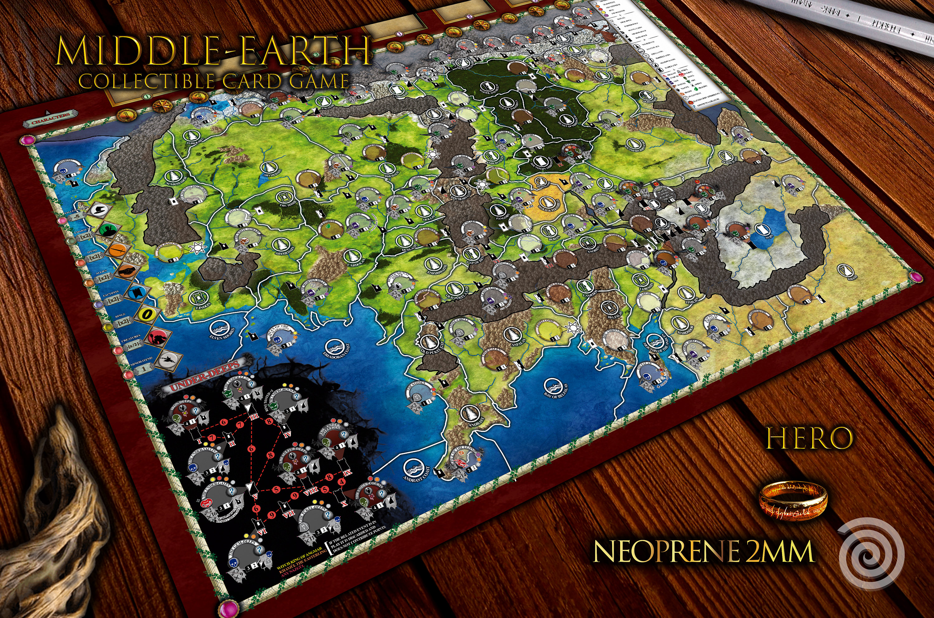 Middle Playmat Earth Collectible Card Game 1995 MECCG Etsy UK