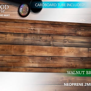 Neoprene Mat Wood Style Playmat and Desk Set Up