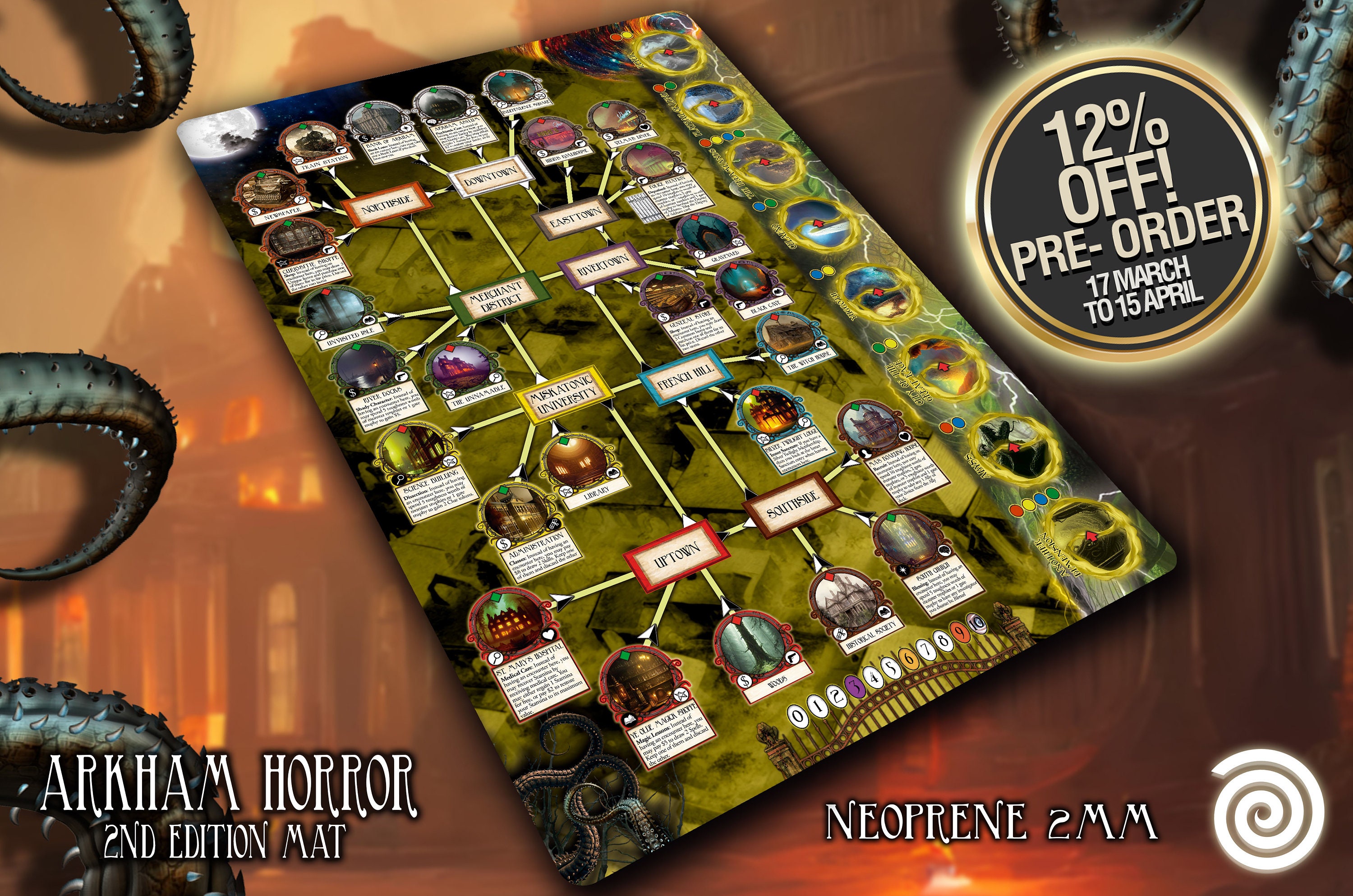 Arkham Horror 2 Edition Playmats