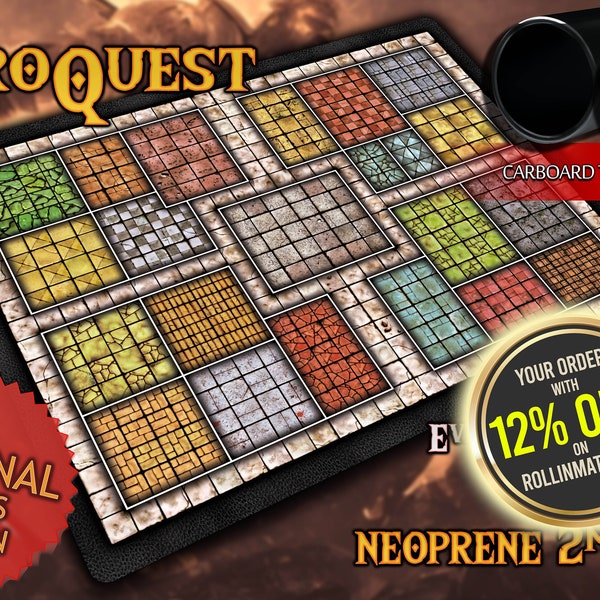 Speelmat HeroQuest Remake ONOFFICIEEL PRODUCT