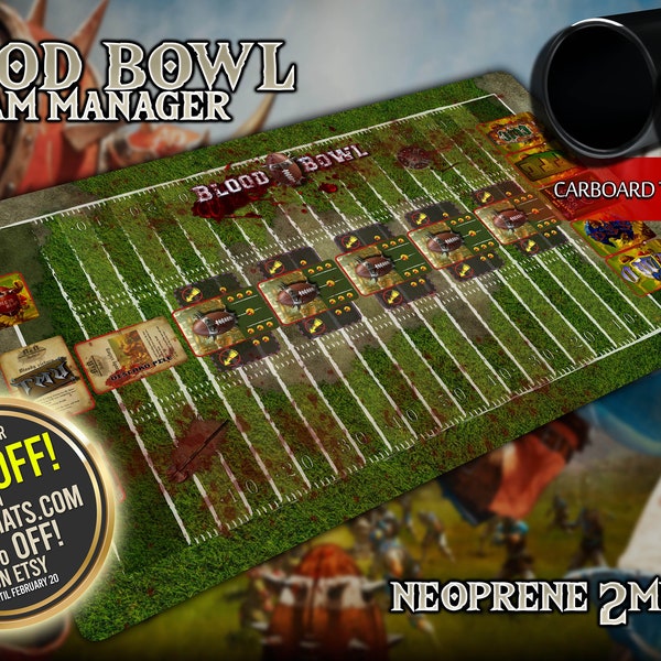 Gamemat Blood Bowl Team Manager (Jusqu'à 5 joueurs)( 85 x 48 cm) PRODUIT NON OFFICIEL