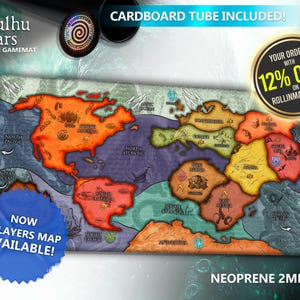 Tapete de jogo compatível com Cthulhu Wars (tamanhos gigantes/grandes)