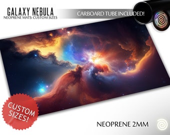 Galaxy Nebula Neoprene mats Custom Sizes