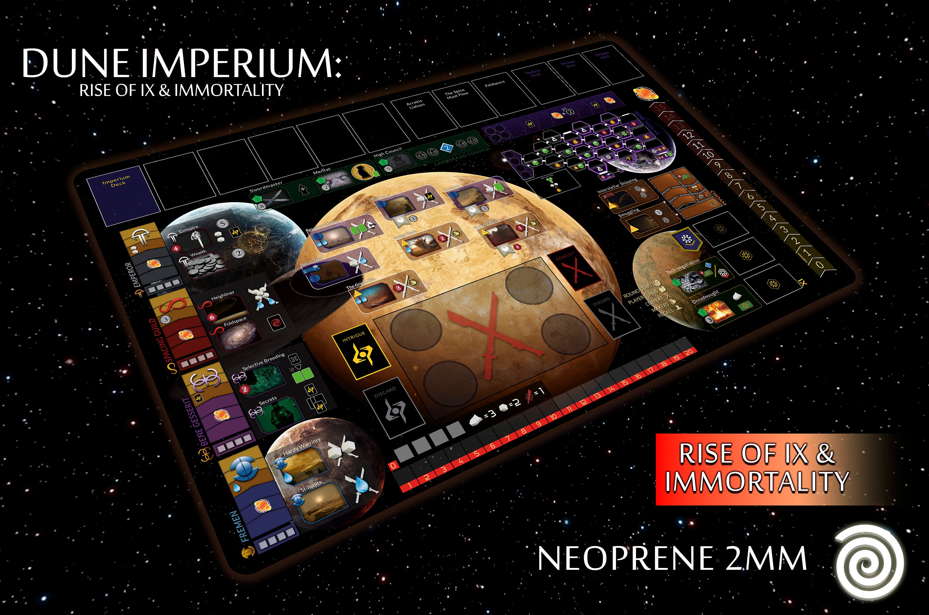 DUNE IMPERIUM Playmat Rise of IX and Immortality unofficial Etsy Denmark