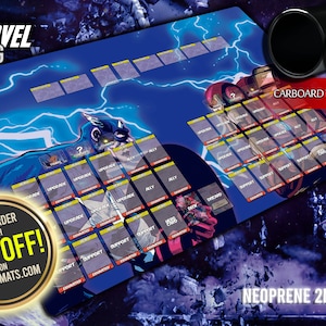 Spielmatte Marvel Champions Lcg 2 Spieler 2 Helden (inoffiziell)